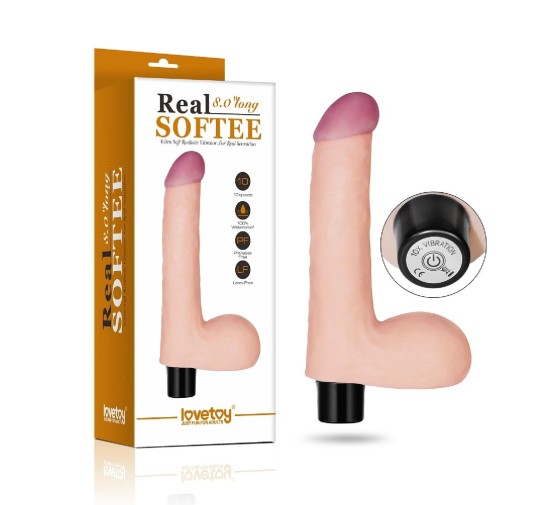 Realistyczny wibrator penis z jadrami 17 cm